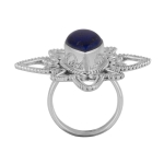 High fashion top selling blue lapis lazuli sterling silver ring